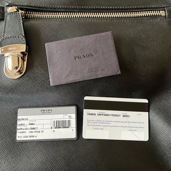 Authentic Prada Saffiano Leather and Nylon Doctor Bag, VA 0839 - Picture 6 of 7